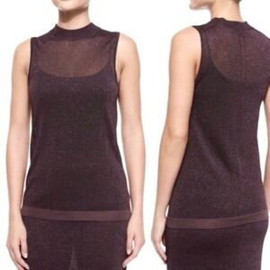 Rag & Bone Women's Size Small Plum Nightshade Marie Metallic Sleeveless Top NWOT